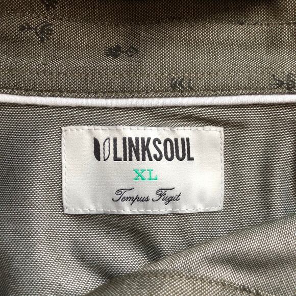 Link Soul Dri-Loft Polo Shirt Ever Green Signs Short Sleeve Men's Size XL NWT - Picture 7 of 13